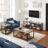 Home 70-in 3-Tier Industrial Greige/Black TV Stand