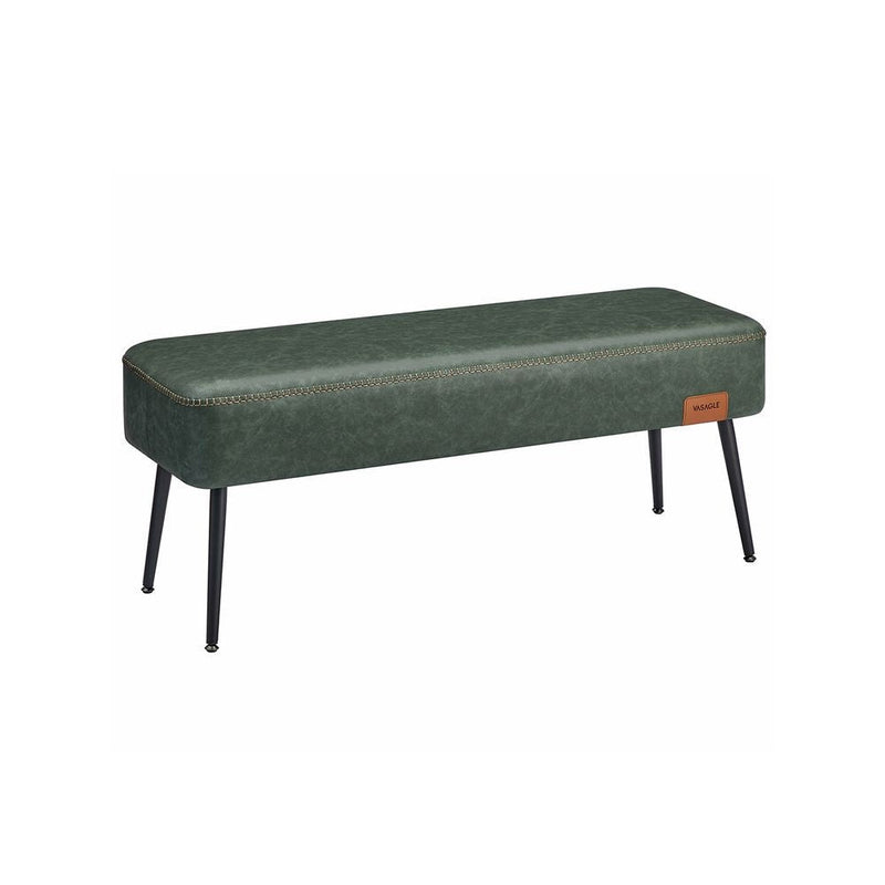 Home EKHO Collection Forest Green Synthetic Leather Bench N4