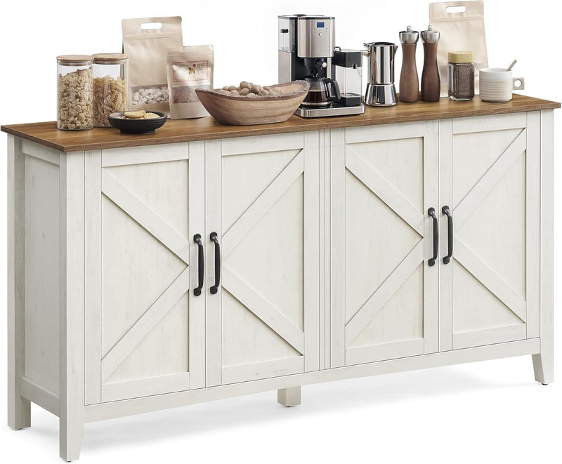 Home Rustic White/Honey Brown Buffet/Storage Cabinet O2