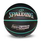 Highlight Foil Basketball, Black/Mint, Size 7