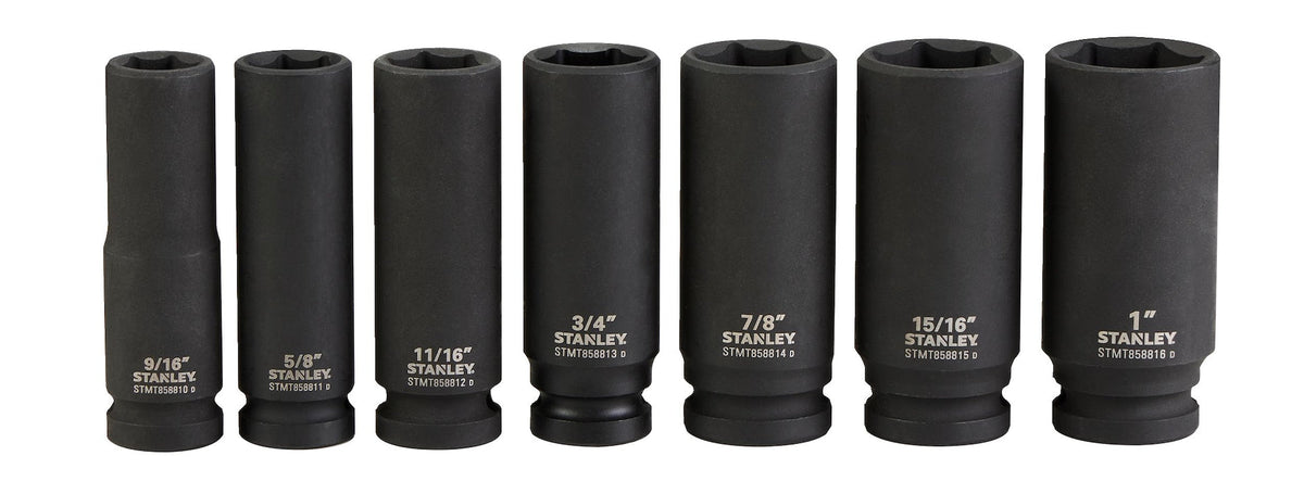 Pro 1/2-in Impact Socket Set, SAE, 7-pc