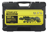 Professional Grade Black Chrome Socket Set, SAE/Metric, 197-pc