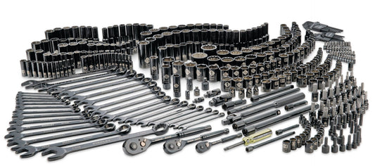 Professional Grade Black Chrome Socket Set, SAE/Metric, 427-pc