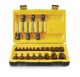 Professional Grade Black Chrome Star-drive Bit Socket Set, 26-pc, SAE/Metric