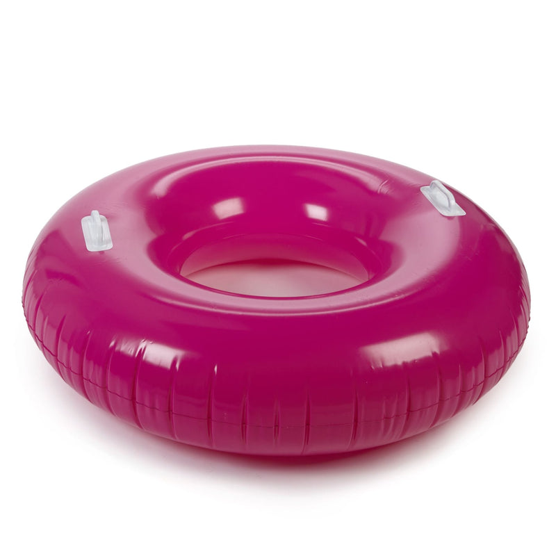 Inflatable Round Pool Swim Tube, 40 x 10-in, Assorted Colours J9