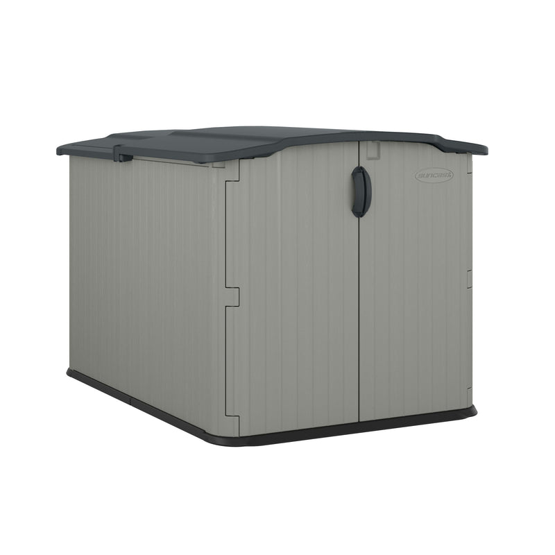 Glidetop 98-cu-ft Dove Grey Horizontal Shed I6