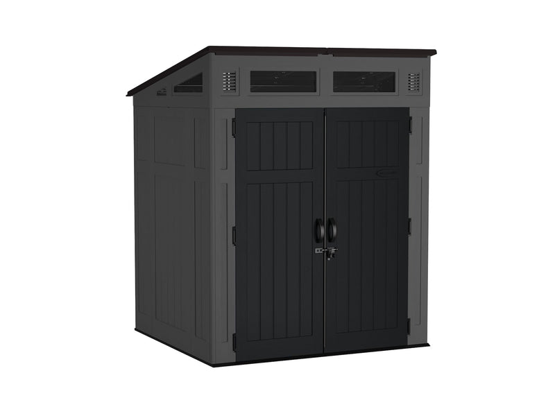 Modernist 6x5-ft Peppercorn/Black Storage Shed J9
