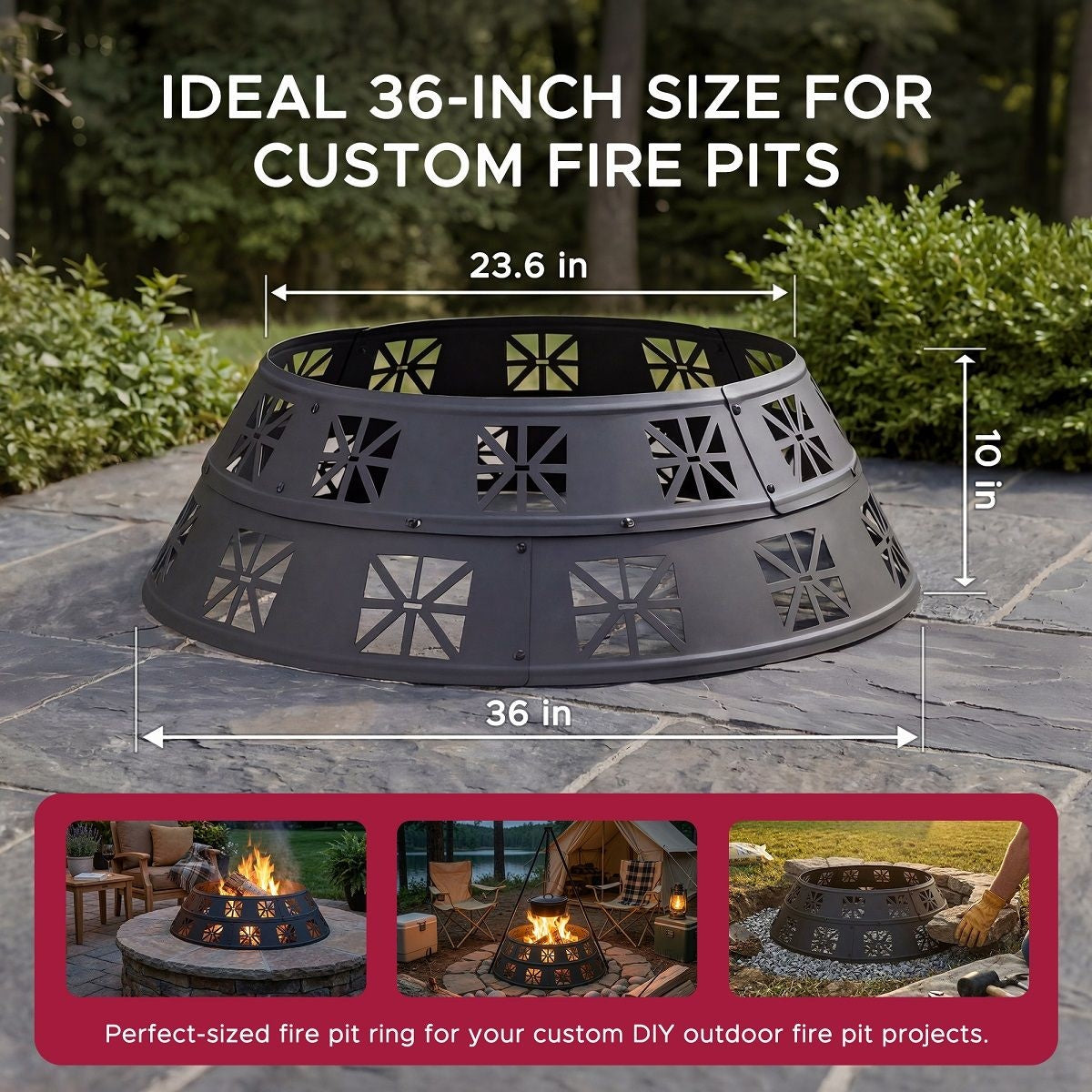 Shelton Fire Ring, Black