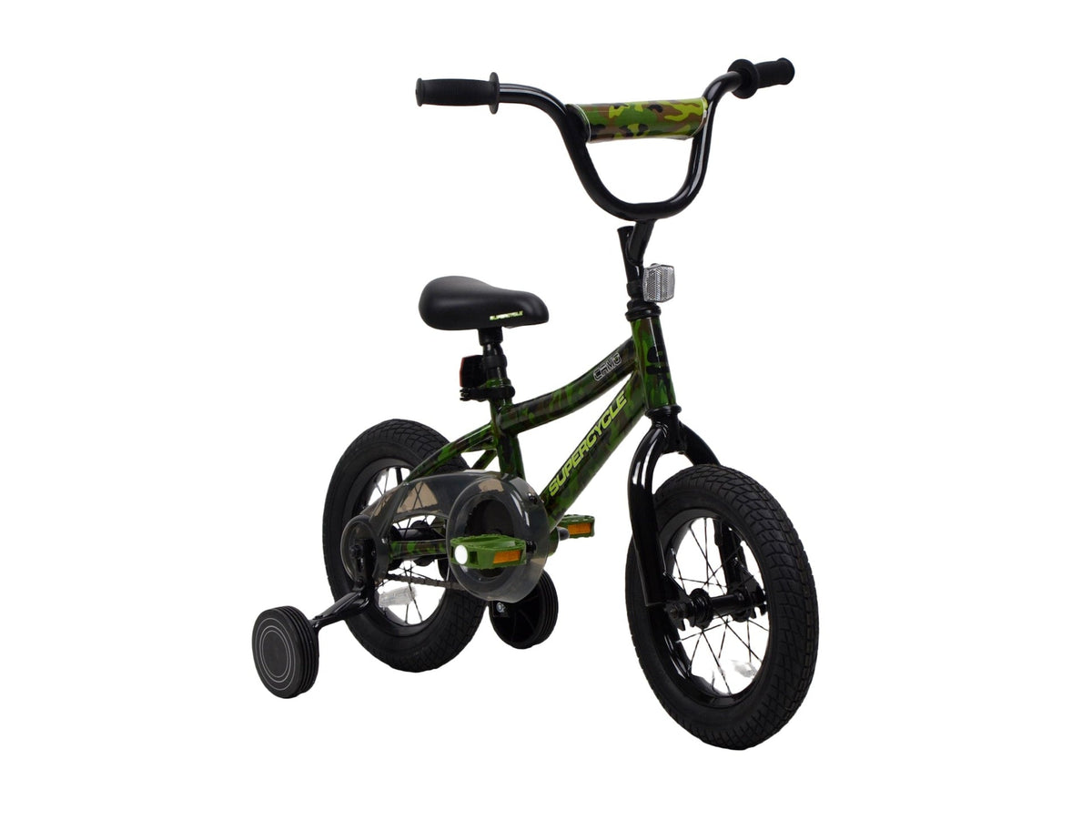 Youth Bike with Hi-Ten Steel Frame, 12-in, Camo