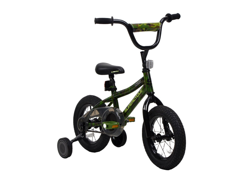 Youth Bike with Hi-Ten Steel Frame, 12-in, Camo K5
