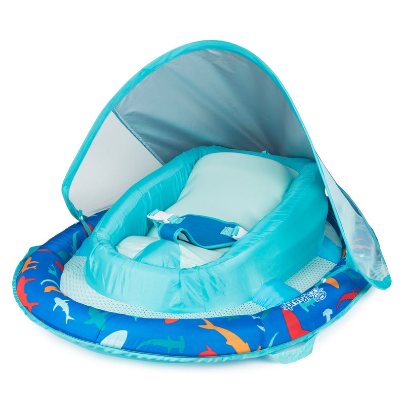 Floating UV-Protected Infant Spring Float with Handles & Sunshade, Shark Design, Ages 3-9 months P2