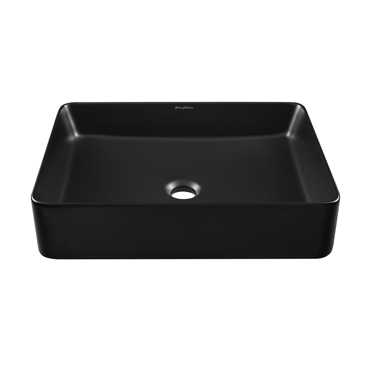 Concorde Rectangle Ceramic Vessel Sink, Matte Black