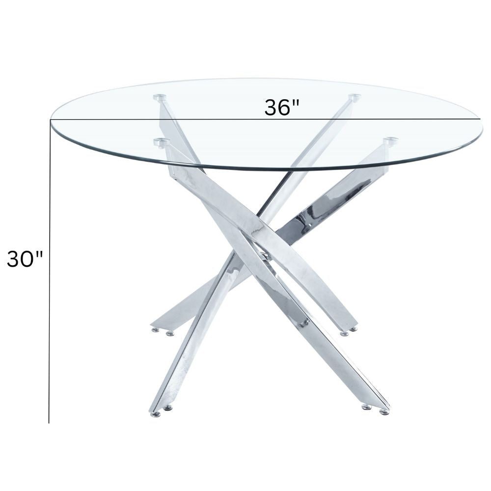 Star Glass Round Dining Table