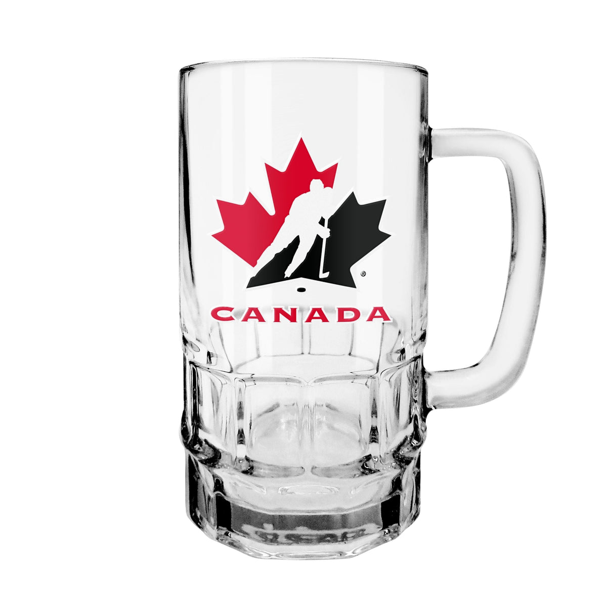 Reusable Glass Beer Stein, Classic Drinking Glass with Handle, Clar, 18-oz