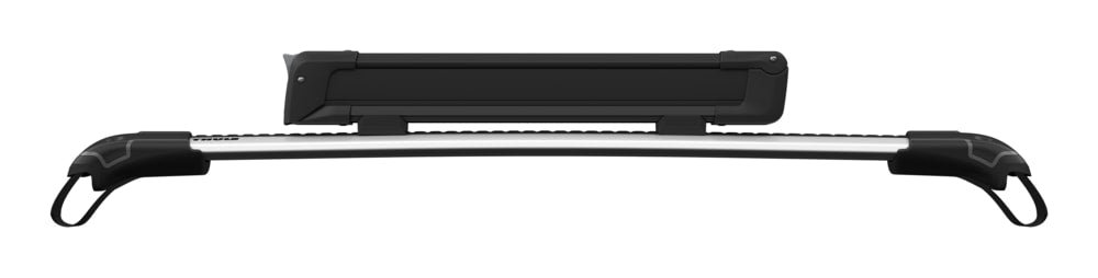 SnowPack Stainless Steel Roof Top Mount Ski/Snowboard Rack, Medium, Black, 2-pc