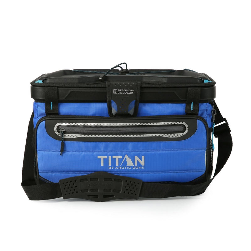by Arctic Zone 50 Can Collapsible Zipperless Cooler, Blue G2