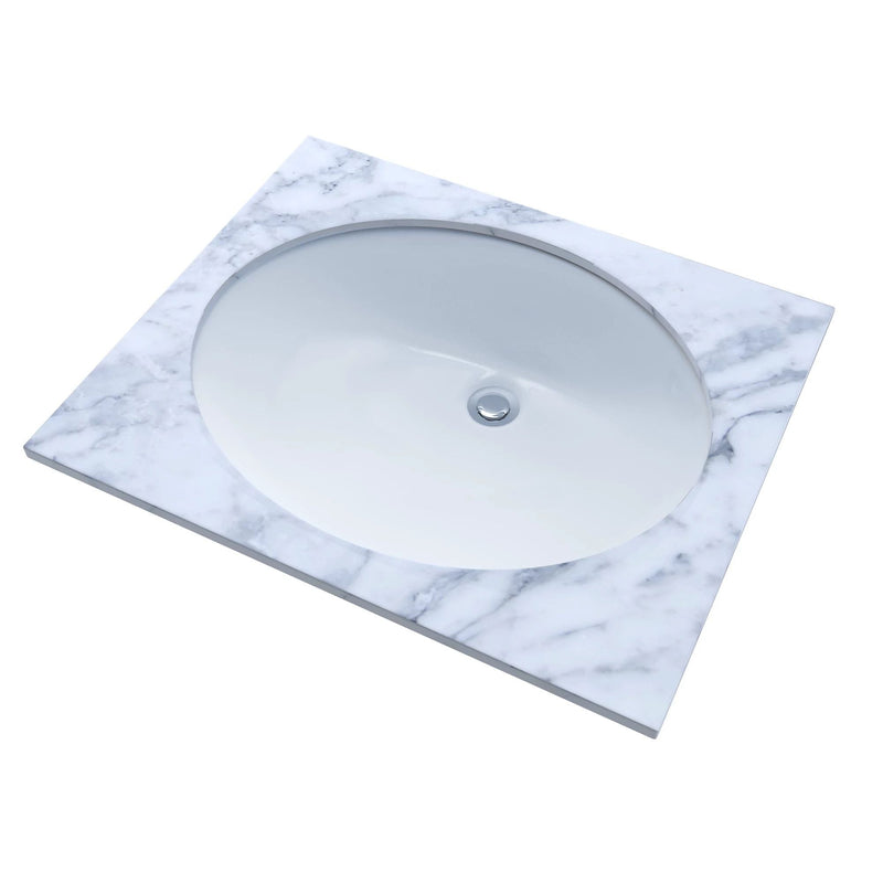 17x14-in Oval Vessel Cotton Undercounter Sink/Lavatory V6