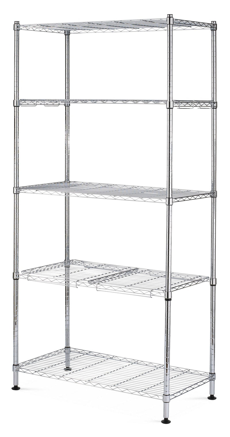 5-Tier Wire Shelving Storage Unit, Chrome X9