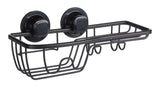Aluminum Combo Suction Shower Caddy/Basket with Hook, Assorted Mounting
