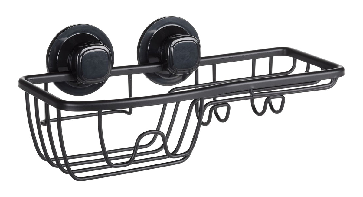 Aluminum Combo Suction Shower Caddy/Basket with Hook, Assorted Mounting