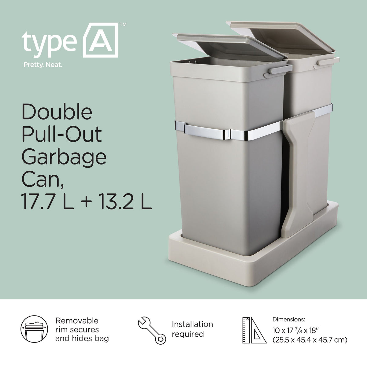 Double Pull-Out Storage Bin