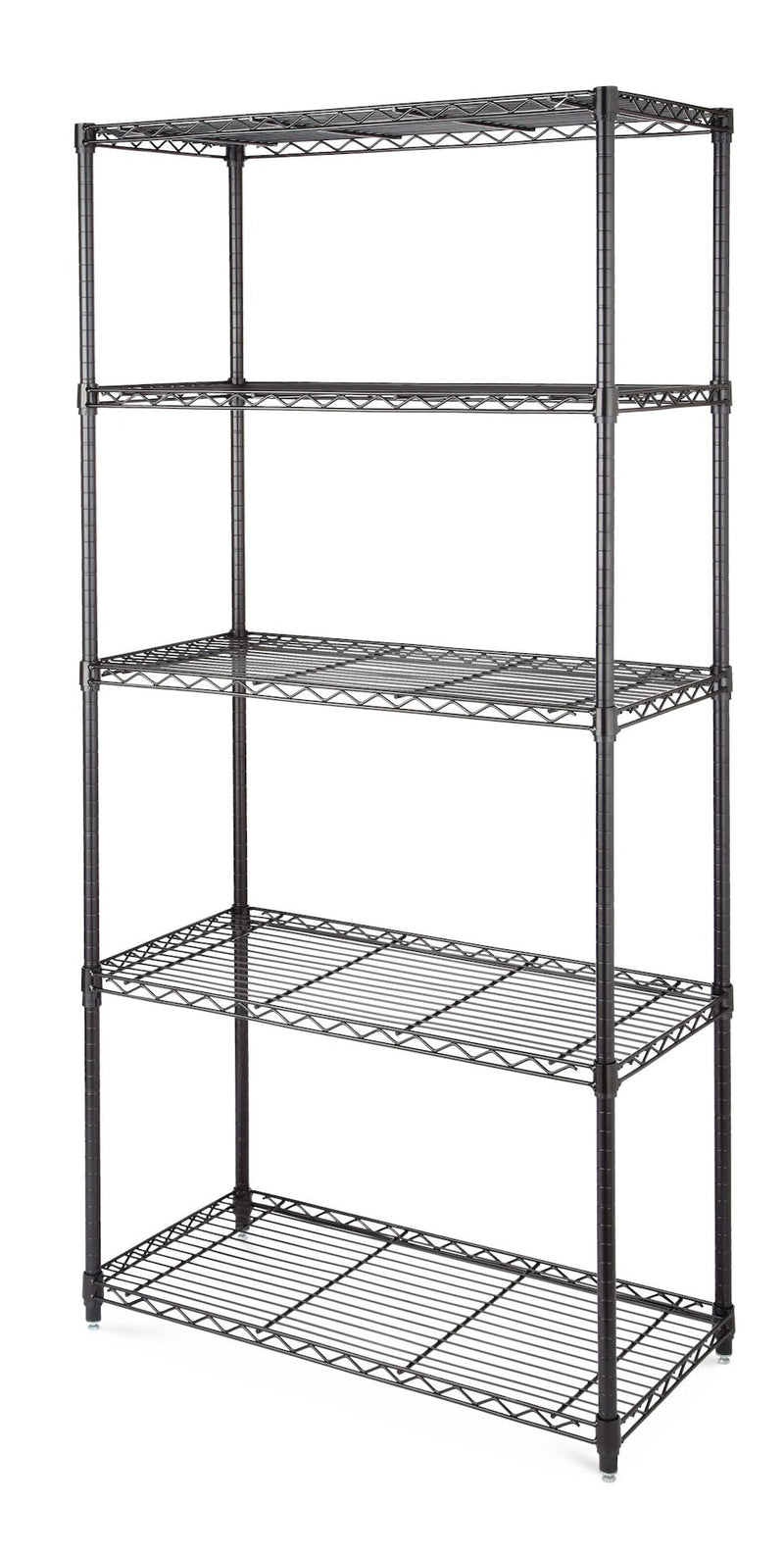 Metal 5-Tier Adjustable Wire Shelving Storage Unit, Black L3