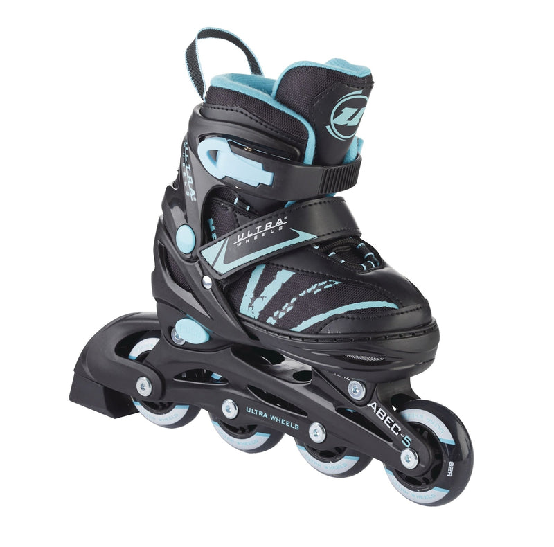 Adjustable Inline Skates, Teal, Assorted Sizes D0