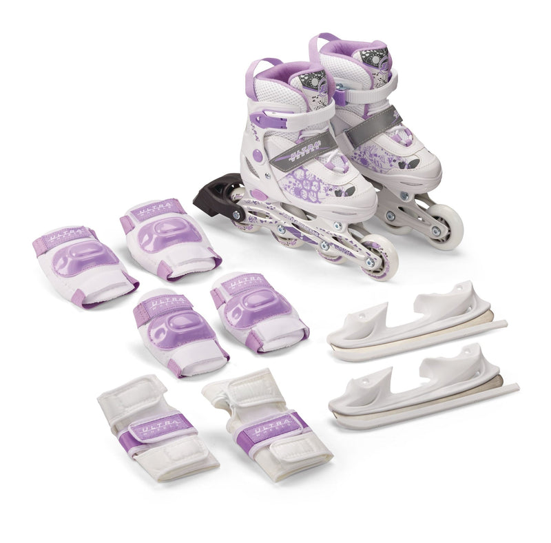 Switchers Ice/Inline Skates with Pad Set, Purple, Youth G3
