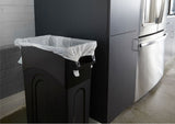 Plastic Tall Slim Rectangular Garbage Can, Black, 87-L