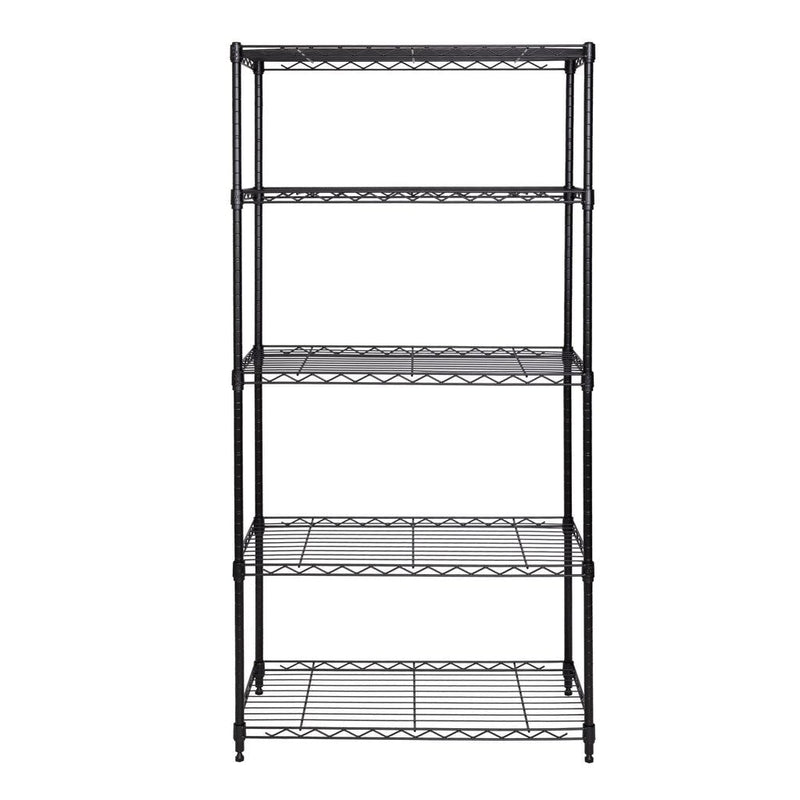 5-Tier Steel Shelving, 30-in x 14-in x 60-in, Black R2