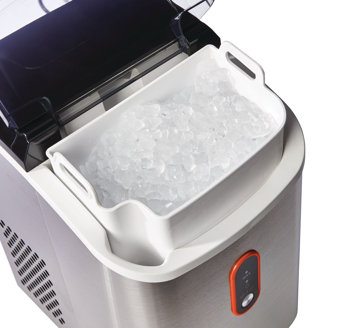 Countertop Soft Nugget Ice Maker, 33-lb Ice/Day, Stainless Steel