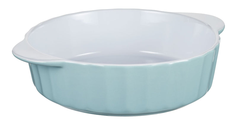 Round Ceramic Baking Dish, 2.1 L, Blue C3