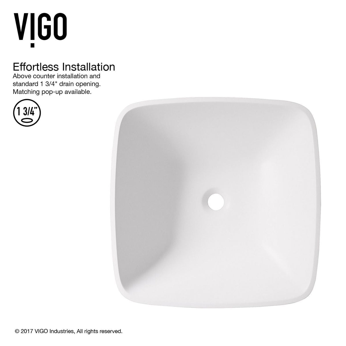 Hyacinth White Bathroom Sink/Basin Set with Niko Faucet and Square Composite Vessel