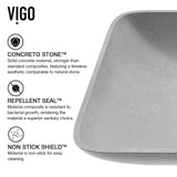 Lorca Gothic 22x15-in Deep Grey Bathroom Sink/Basin with Rectangular Vessel
