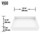 Montauk 23x15-in Deep White Bathroom Sink/Basin with Rectangular Vessel