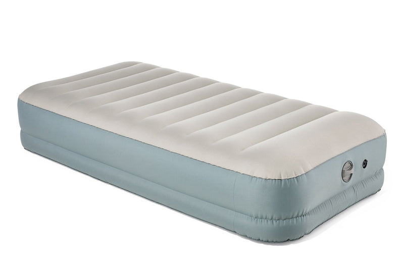Double High Toughguard Inflatable Air Bed with Rechargeable Pump, Twin, Grey X2