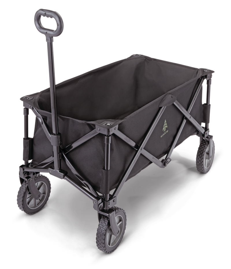 Outdoor Collapsible Folding Utility Standard Wagon & Carry Bag, 150 lb Capacity, Black C7