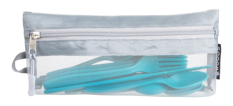 Reusable BPA-Free Plastic Camp Cutlery Set, 16-pc E5