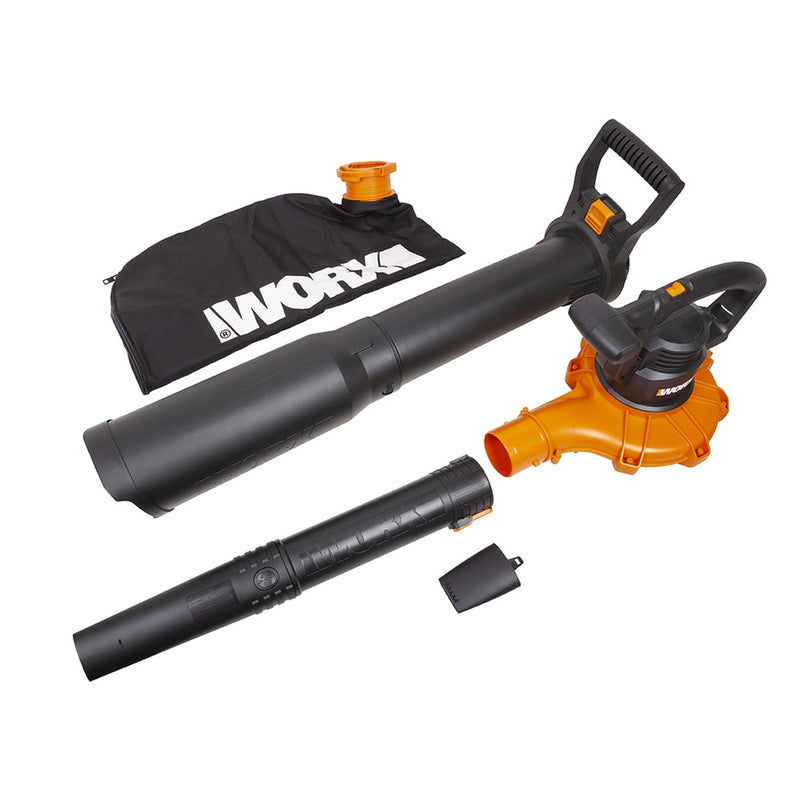 WG518 12 Amp 385CFM Electric Leaf Blower, Vacuum & Mulcher K0