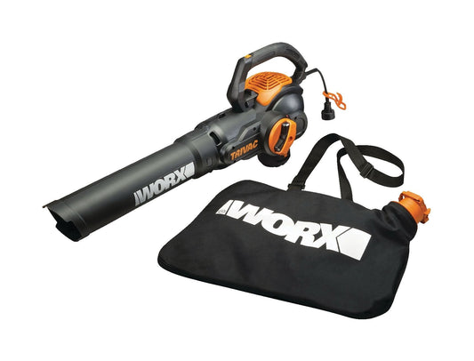 WG522 Trivac 12 Amp 3-in-1 Electric Vacuum Blower/Mulcher/Vac with Shoulder Strap