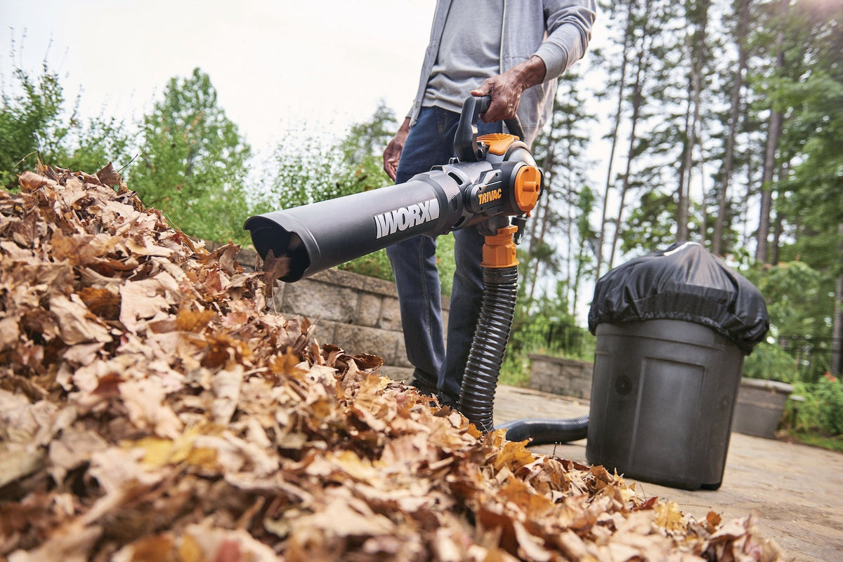 WG522 Trivac 12 Amp 3-in-1 Electric Vacuum Blower/Mulcher/Vac with Shoulder Strap