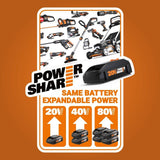 WG929 20V Power Share Cordless Grass Trimmer & Leaf Blower Combo Kit